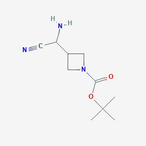 Tert-butyl3-[amino(cyano)methyl]azetidine-1-carboxylate