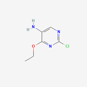 molecular formula C6H8ClN3O B13015692 2-Chloro-4-ethoxy-5-pyrimidinamine 