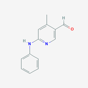 molecular formula C13H12N2O B13015704 4-Methyl-6-(phenylamino)nicotinaldehyde 