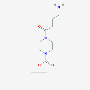 molecular formula C13H25N3O3 B13015725 Tert-butyl 4-(4-aminobutanoyl)piperazine-1-carboxylate 