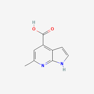 molecular formula C9H8N2O2 B13015727 6-methyl-1H-pyrrolo[2,3-b]pyridine-4-carboxylic acid 