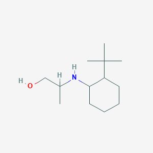 molecular formula C13H27NO B13015741 2-((2-(tert-Butyl)cyclohexyl)amino)propan-1-ol 