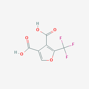 molecular formula C7H3F3O5 B1301575 2-(三氟甲基)呋喃-3,4-二羧酸 CAS No. 91324-01-5