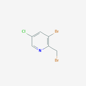 molecular formula C6H4Br2ClN B13015766 3-Bromo-2-(bromomethyl)-5-chloropyridine 