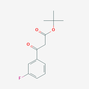 molecular formula C13H15FO3 B13015772 tert-Butyl 3-(3-fluorophenyl)-3-oxopropanoate 