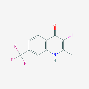 molecular formula C11H7F3INO B13015790 3-Iodo-2-methyl-7-(trifluoromethyl)quinolin-4(1H)-one 