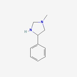 molecular formula C10H14N2 B13015795 1-Methyl-4-phenylimidazolidine 