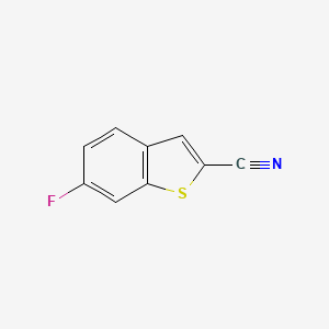 molecular formula C9H4FNS B13015805 6-Fluorobenzo[b]thiophene-2-carbonitrile 