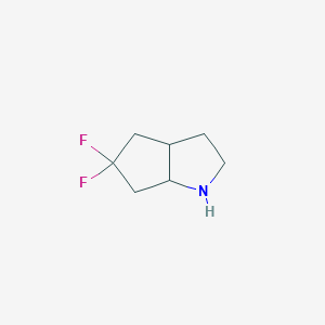 molecular formula C7H11F2N B13015820 5,5-Difluorooctahydrocyclopenta[b]pyrrole 