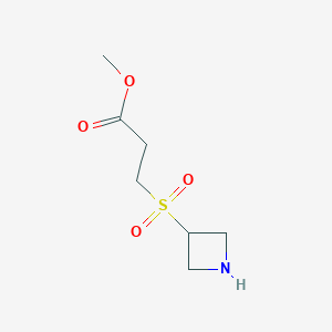 molecular formula C7H13NO4S B13015834 Methyl 3-(azetidine-3-sulfonyl)propanoate 