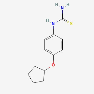 molecular formula C12H16N2OS B13015853 1-(4-(Cyclopentyloxy)phenyl)thiourea 