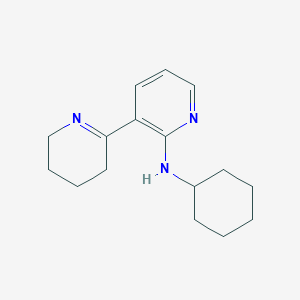 molecular formula C16H23N3 B13015869 N-Cyclohexyl-3,4,5,6-tetrahydro-[2,3'-bipyridin]-2'-amine 