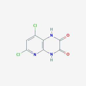 molecular formula C7H3Cl2N3O2 B13015874 6,8-Dichloropyrido[2,3-b]pyrazine-2,3(1H,4H)-dione 