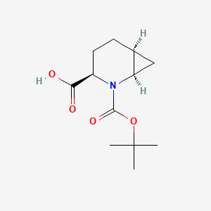 molecular formula C12H19NO4 B13015877 (1R,3R,6S)-2-[(2-methylpropan-2-yl)oxycarbonyl]-2-azabicyclo[4.1.0]heptane-3-carboxylic acid 