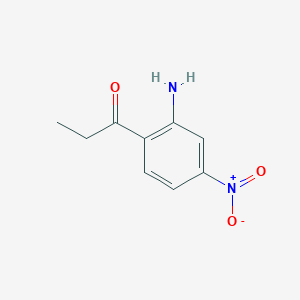 molecular formula C9H10N2O3 B13015913 1-(2-Amino-4-nitrophenyl)propan-1-one CAS No. 61712-84-3