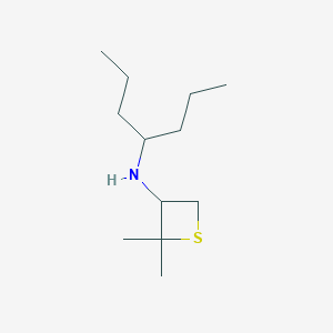 molecular formula C12H25NS B13015933 N-(Heptan-4-yl)-2,2-dimethylthietan-3-amine 