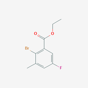 molecular formula C10H10BrFO2 B13015940 Ethyl 2-bromo-5-fluoro-3-methylbenzoate 