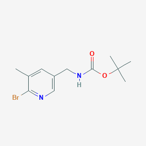 molecular formula C12H17BrN2O2 B13015970 tert-Butyl ((6-bromo-5-methylpyridin-3-yl)methyl)carbamate 