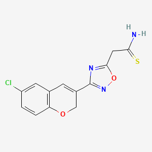 2-(3-(6-Chloro-2H-chromen-3-yl)-1,2,4-oxadiazol-5-yl)ethanethioamide