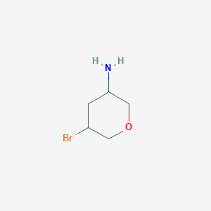 molecular formula C5H10BrNO B13015986 5-Bromotetrahydro-2H-pyran-3-amine 