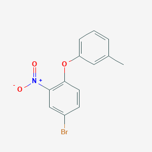 molecular formula C13H10BrNO3 B13015990 4-Bromo-2-nitro-1-(m-tolyloxy)benzene 