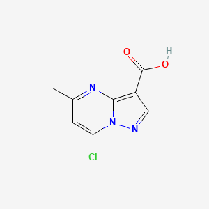 molecular formula C8H6ClN3O2 B13015995 7-Chloro-5-methylpyrazolo[1,5-a]pyrimidine-3-carboxylic acid 