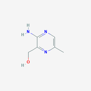 molecular formula C6H9N3O B13016003 (3-Amino-6-methylpyrazin-2-yl)methanol 