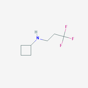 molecular formula C7H12F3N B13016019 N-(3,3,3-trifluoropropyl)cyclobutanamine 