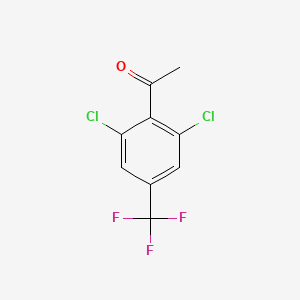 molecular formula C9H5Cl2F3O B1301603 1-(2,6-二氯-4-(三氟甲基)苯基)乙酮 CAS No. 175205-88-6