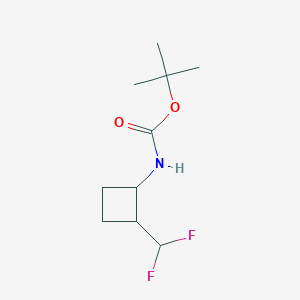 molecular formula C10H17F2NO2 B13016031 tert-butyl N-[2-(difluoromethyl)cyclobutyl]carbamate 