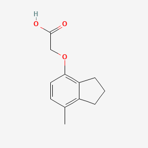 molecular formula C12H14O3 B1301605 [(7-甲基-2,3-二氢-1H-茚-4-基)氧基]乙酸 CAS No. 302901-39-9