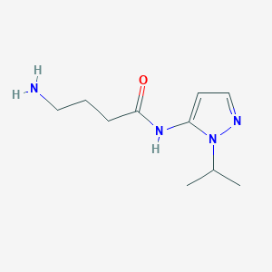 molecular formula C10H18N4O B13016064 4-amino-N-(1-isopropyl-1H-pyrazol-5-yl)butanamide 