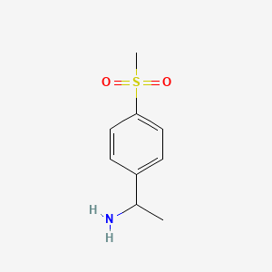 molecular formula C9H13NO2S B1301608 1-(4-(甲基磺酰基)苯基)乙胺 CAS No. 387350-90-5