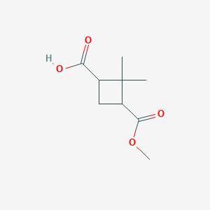 3-(Methoxycarbonyl)-2,2-dimethylcyclobutane-1-carboxylic acid