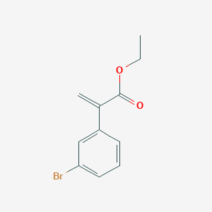 molecular formula C11H11BrO2 B13016121 Ethyl 2-(3-bromophenyl)acrylate 