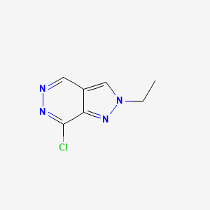 molecular formula C7H7ClN4 B13016153 7-Chloro-2-ethyl-2H-pyrazolo[3,4-d]pyridazine 