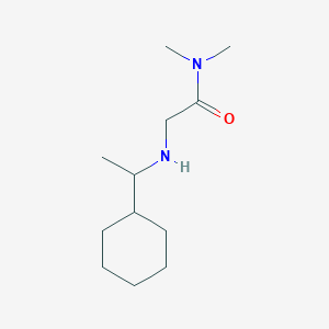 molecular formula C12H24N2O B13016158 2-((1-Cyclohexylethyl)amino)-N,N-dimethylacetamide 