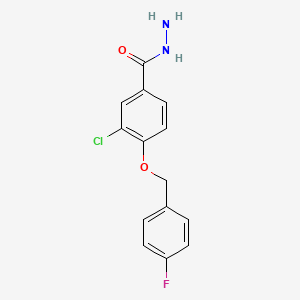 3-Chloro-4-((4-fluorobenzyl)oxy)benzohydrazide