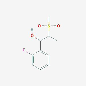 molecular formula C10H13FO3S B13016168 1-(2-Fluorophenyl)-2-(methylsulfonyl)propan-1-ol 