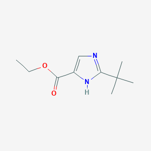 molecular formula C10H16N2O2 B13016173 ethyl 2-tert-butyl-1H-imidazole-4-carboxylate 