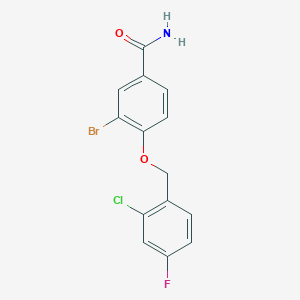 3-Bromo-4-((2-chloro-4-fluorobenzyl)oxy)benzamide