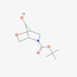 molecular formula C10H17NO4 B13016180 tert-butyl 7-hydroxy-2-oxa-5-azabicyclo[2.2.1]heptane-5-carboxylate 