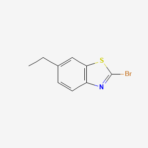 molecular formula C9H8BrNS B13016198 2-Bromo-6-ethylbenzothiazole CAS No. 412923-50-3