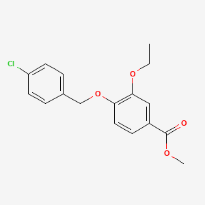 molecular formula C17H17ClO4 B13016241 Methyl 4-((4-chlorobenzyl)oxy)-3-ethoxybenzoate 