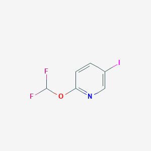 molecular formula C6H4F2INO B13016373 2-(Difluoromethoxy)-5-iodopyridine 