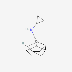 molecular formula C14H19N B13016417 N-cyclopropylpentacyclo[6.3.0.0^{2,6}.0^{3,10}.0^{5,9}]undecan-4-amine 