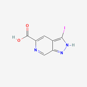 molecular formula C7H4IN3O2 B13016439 3-Iodo-1H-pyrazolo[3,4-c]pyridine-5-carboxylic acid 