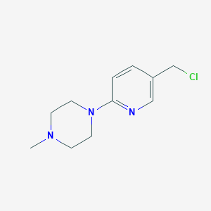 molecular formula C11H16ClN3 B13016468 1-(5-(Chloromethyl)pyridin-2-yl)-4-methylpiperazine 