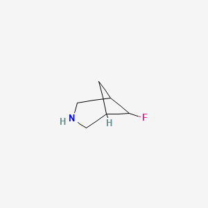 molecular formula C6H10FN B13016514 6-Fluoro-3-azabicyclo[3.1.1]heptane 