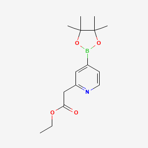 molecular formula C15H22BNO4 B13016534 Ethyl 2-(4-(4,4,5,5-tetramethyl-1,3,2-dioxaborolan-2-yl)pyridin-2-yl)acetate 